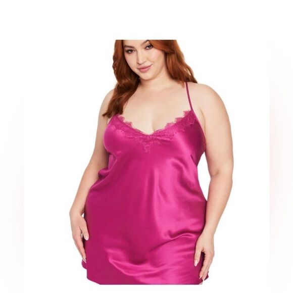 Frederick’s of Hollywood Erina Satin and Lace Babydoll NWT - Picture 1 of 8